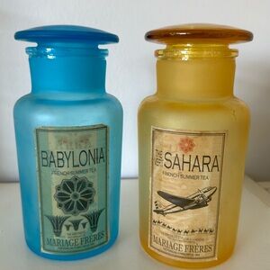 Empty Glass Jars from Mariage Freres